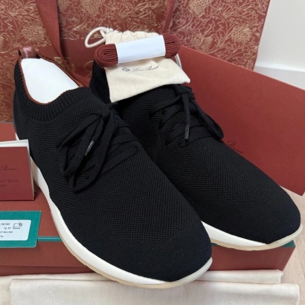 Loro Piana Flexy Walk Sneakers Black women's running shoes
